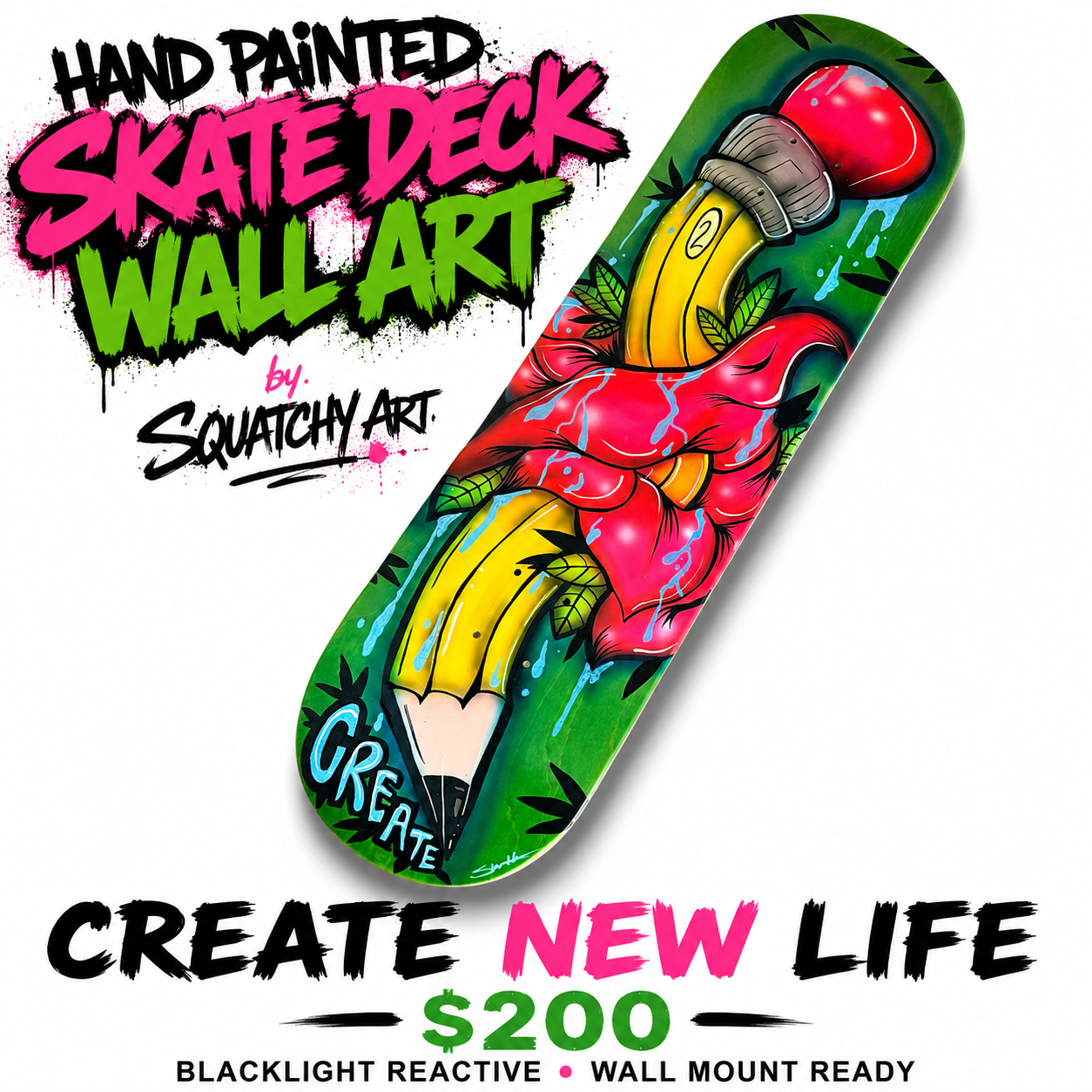 Hand Painted Skate Decks